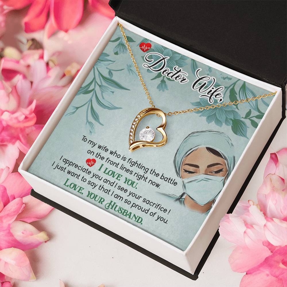 Dear Wife - I Appreciate You And I See Your Sacrifice - Forever Love Necklace Forever Love Necklace