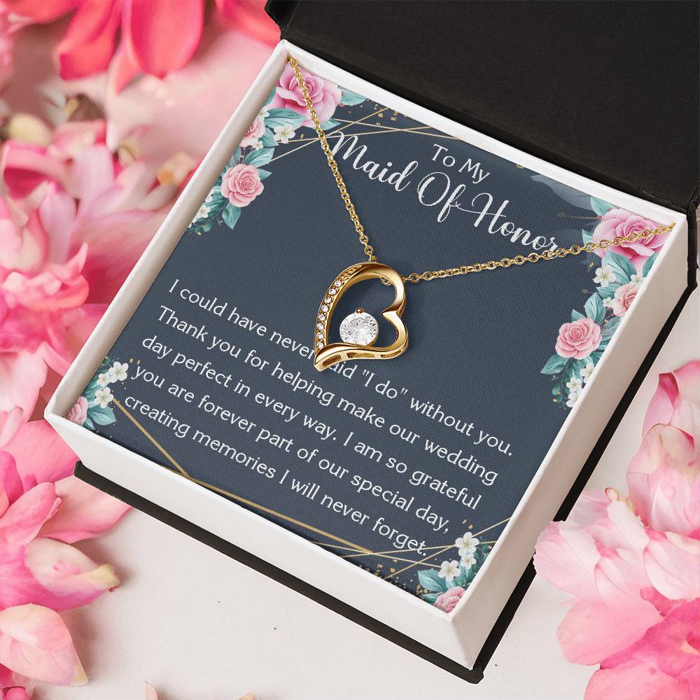 Forever Love Necklace Maid Of Honor Giftpersonalized Thank You For Being My Maid Of Honor Necklace Maid Of Honor Thank You Gift From Forever Love Necklace