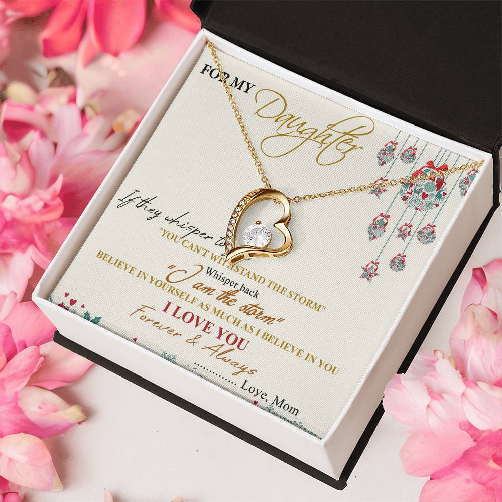 For My Daughter Forever Love Necklace - Gift For Daughter From Mom Daughter Mother Necklace Daughter Gift From Mommy Forever Love Necklace