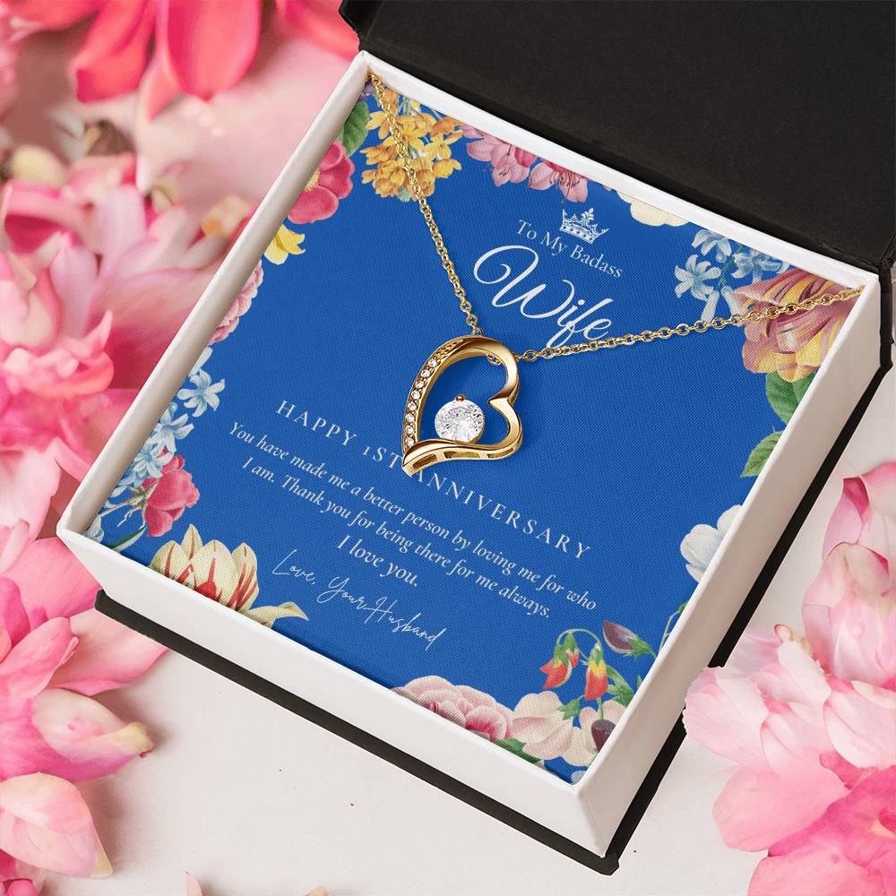 1 Year Anniversary Gift For Wife  1 Year Anniversary Gifts  1 Year Wedding Anniversary Gift Ideas  1St Wedding Anniversary Gift For Her Forever Love Necklace