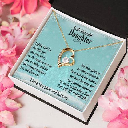 A Gift For Daughter Precious Daughter Forever Love Necklace