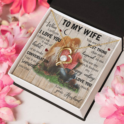 To My Wife Love Necklace Forever Love Necklace
