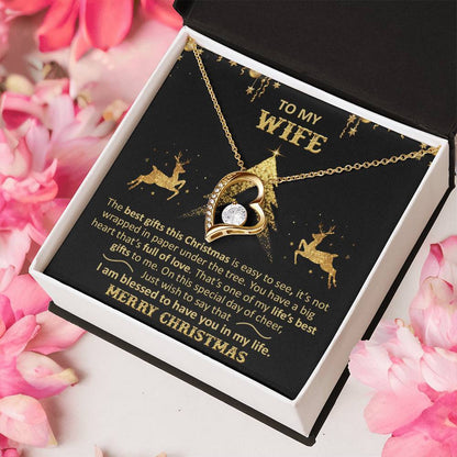 To My Wife Christmas Forever Love Necklace