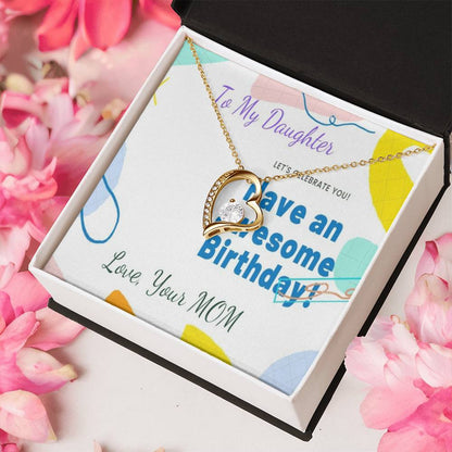 Forever Loved To My Daughter Pendant Necklace Gift Jewelry Necklace From Anniversary Daughter Mother Necklace Daughter Gift Forever Love Necklace