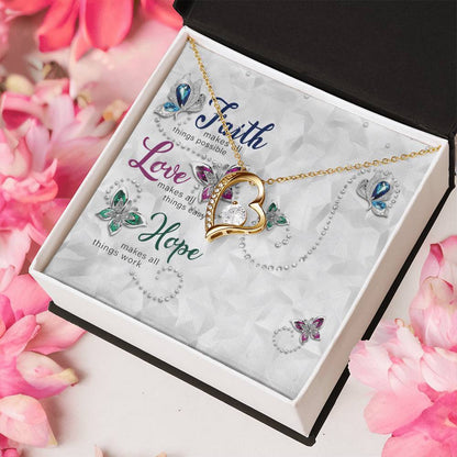 Butterfly Faith Customize Forever Love Necklace