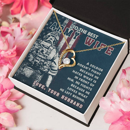 Forever Love Necklace - To The Best Army Wife Forever Love Necklace