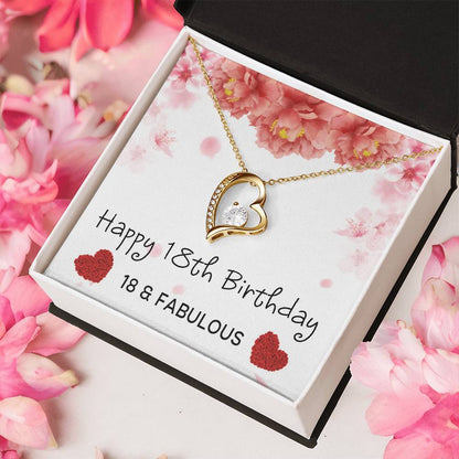 18th Birthday Gifts For Women 18 & Fabulous Necklace For Her 18 Years Old Jewelry Presents Best Friends Foreve Love Necklace Xu1261fl1 Forever Love Necklace