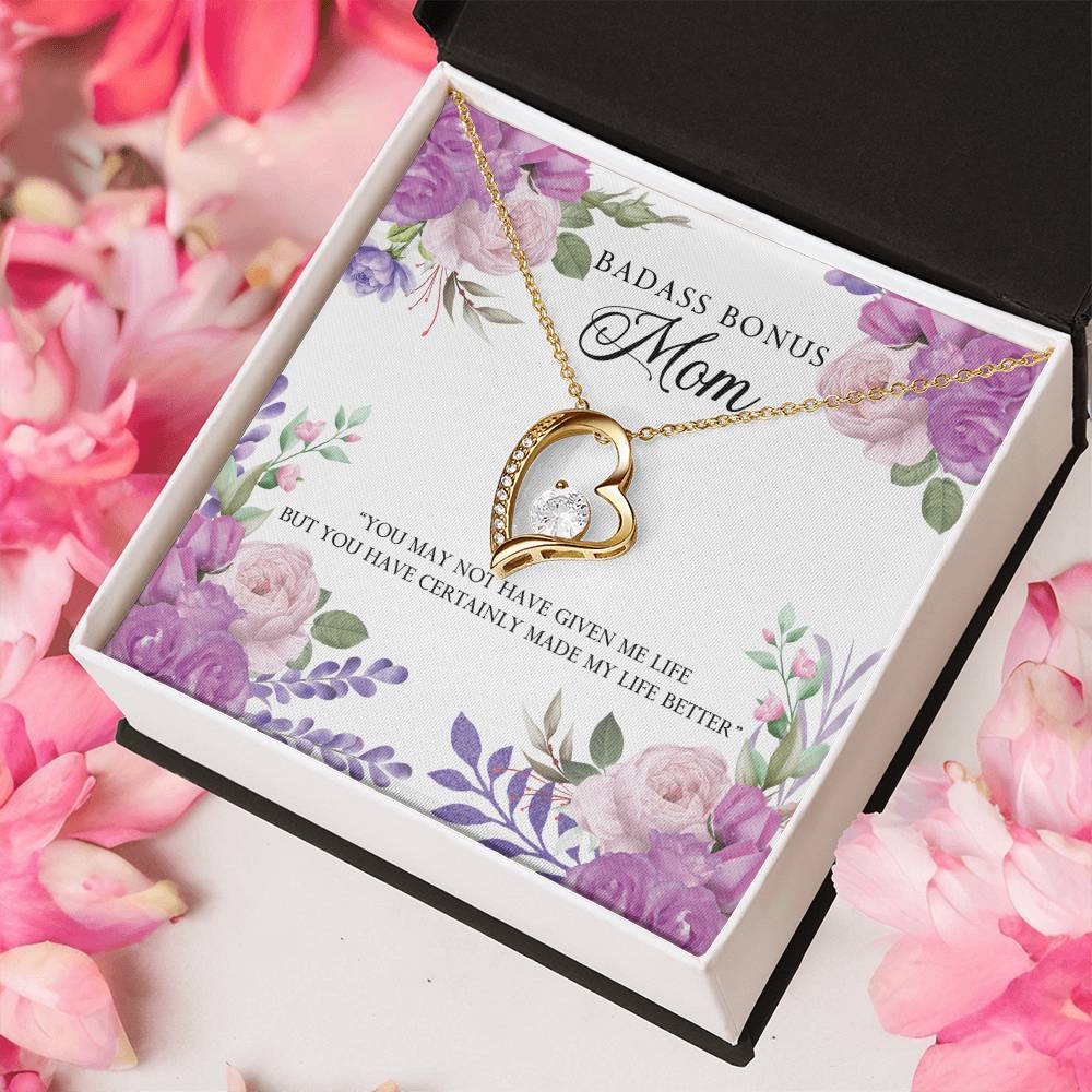 Badass Bonus Mom - Forever Necklace Forever Love Necklace