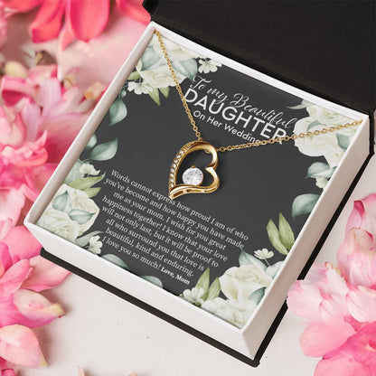 Bride Gift From Mom To Daughter On Wedding Day Wedding Necklace Gift To Daughter Gift For Daughter On Wedding Day Forever Love Necklace
