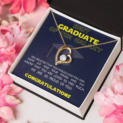 Best Graduate Of The Galaxy Congratulations Graduate On Your Degree Hotter By One Degree Graduation Necklace Phd Graduation Forever Love Necklace