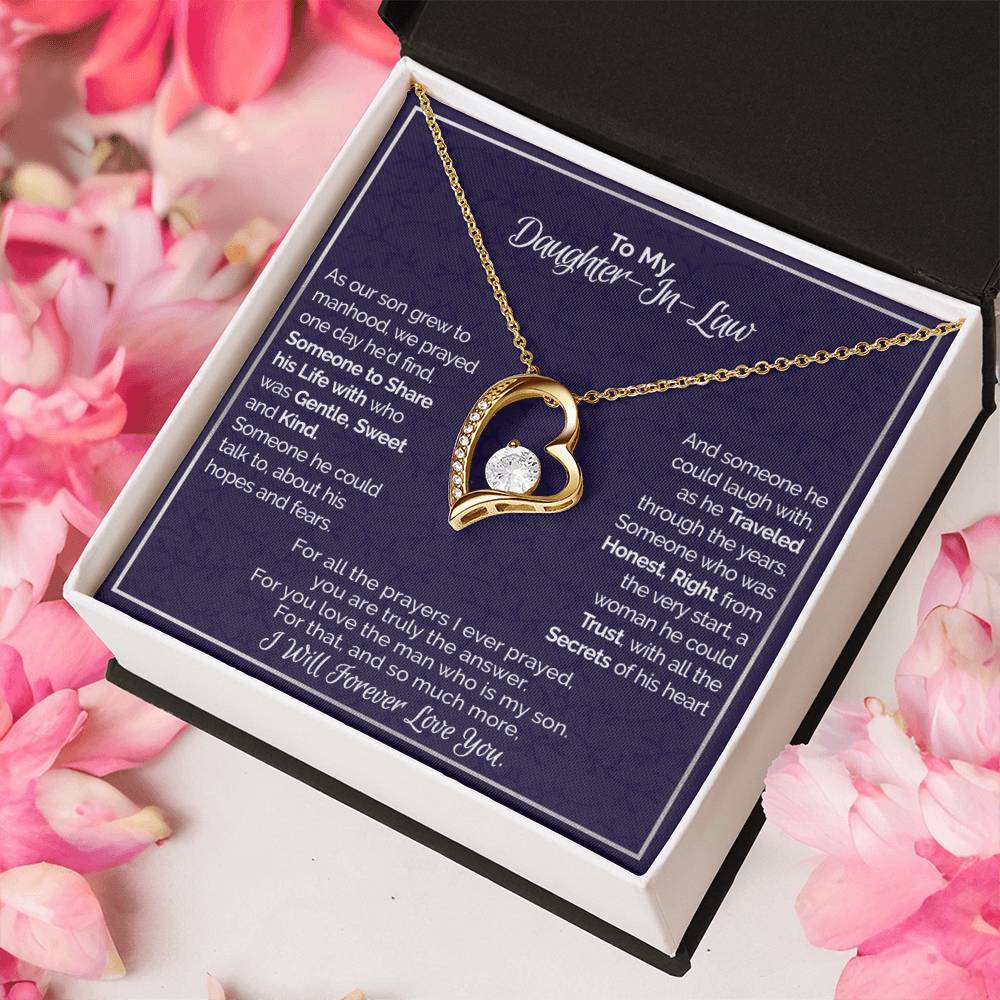A Gift For Daughter In Law You Are Truly The Answer Forever Love Necklace