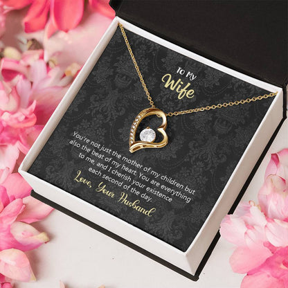 To My Wife Anniversary Gift Heart Necklace Forever Love Necklace