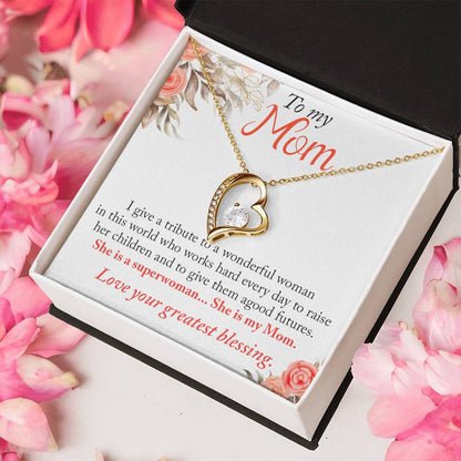 Customize Gift To My Mom Necklace Birthday Valentines Gift To My Mother Mom Necklace To My Mom Necklace To My Mom Mom Birthday Forever Love Necklace