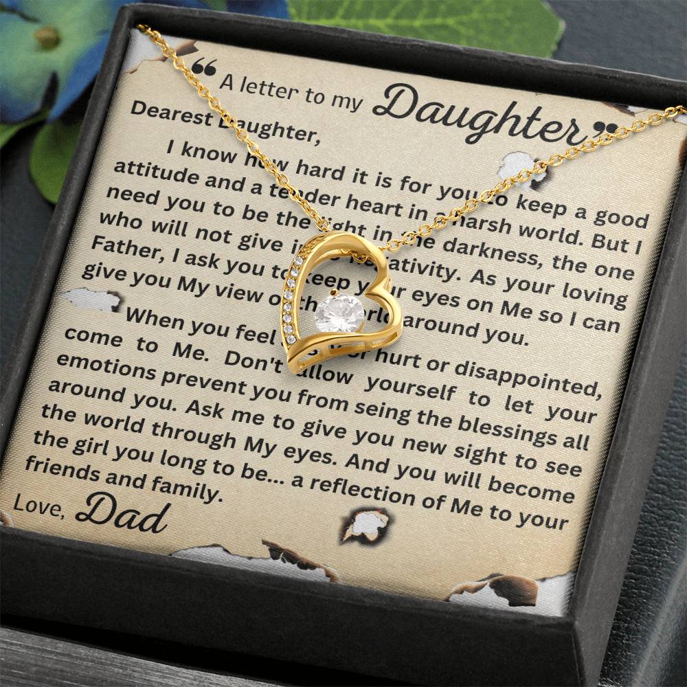 Forever Love Necklace - Letter To Daughter Forever Love Necklace