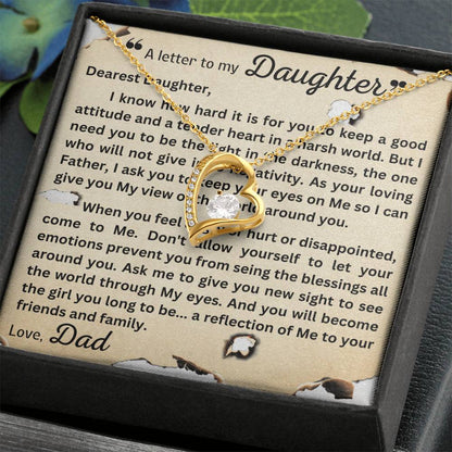Forever Love Necklace - Letter To Daughter Forever Love Necklace