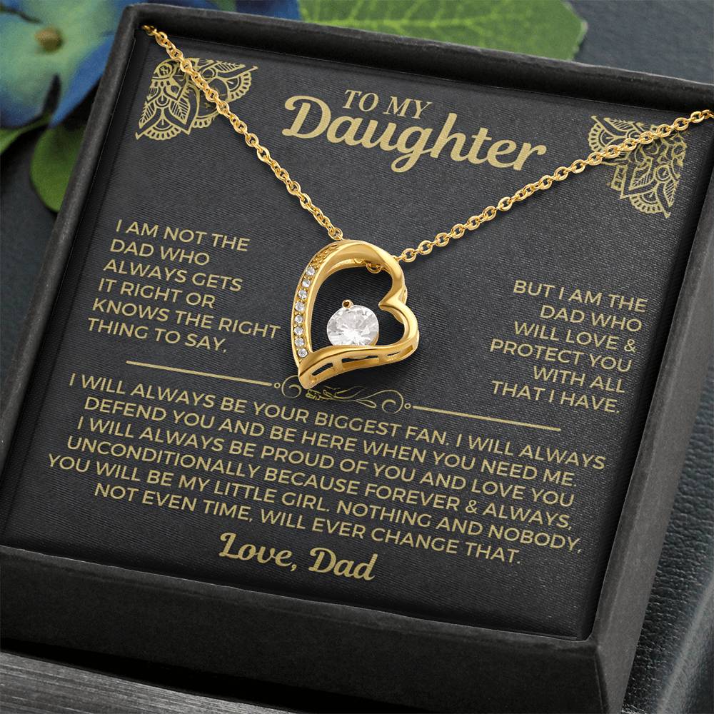 You Will Always Be My Little Girl - Necklace For Daughter From Dad Forever Love Necklace