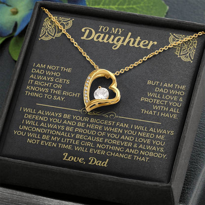 You Will Always Be My Little Girl - Necklace For Daughter From Dad Forever Love Necklace