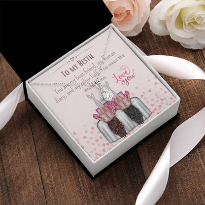 Best Friend Necklace Gift For My Best Friend Customize Necklacebestie Gift Alluring Beauty Necklace