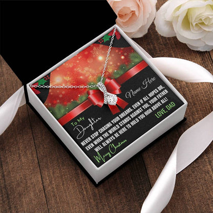 Customize Christmas Necklace For Daughter Alluring Beauty Necklace