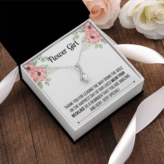 Flower Girl Necklace - Bridesmaid Necklace Alluring Beauty Necklace