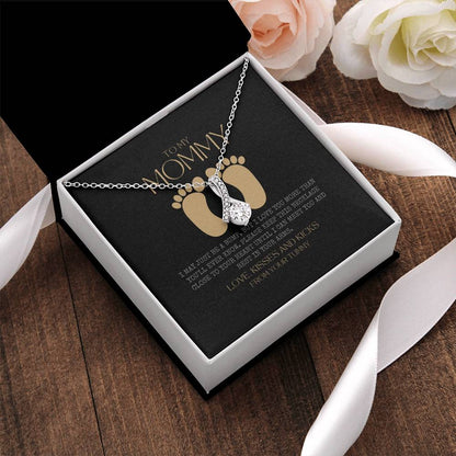 Baby Shower Gift New Mommy Necklace Pregnant Wife Gift To My Mommy I May Just Be A Bump Alluring Beauty Necklace