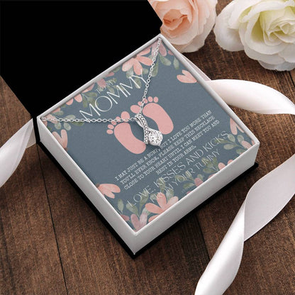 Baby Shower Gift New Mommy Necklace Pregnant Wife Gift To My Mommy I May Just Be A Bump But I Love You More Than You Ever Know Alluring Beauty Necklace