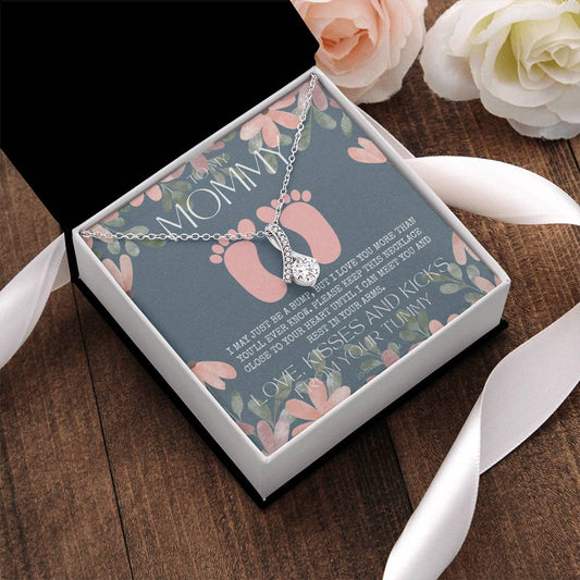 Baby Shower Gift New Mommy Necklace Pregnant Wife Gift To My Mommy I May Just Be A Bump But I Love You More Than You Ever Know Alluring Beauty Necklace
