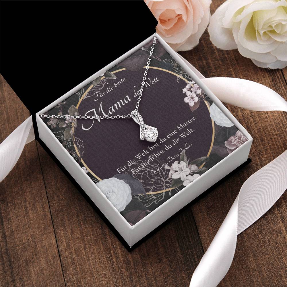 Beste Mama Der Welt Mama Geschenk Geschenk Für Mutter Von Tochter Geschenk Von Tochter An Mutter Geburtstag Mama Alluring Beauty Necklace