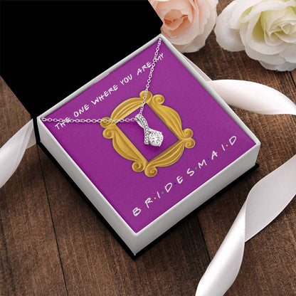 Bridesmaid Proposal Box Monica's Apartment Door Alluring Beauty Necklace