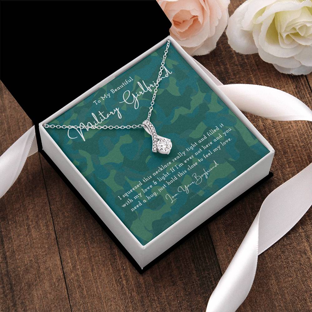 Army Girlfriend Gift Best Military Girlfriend In The World Deployment Gift Gift For Military Girlfriend Military Deployment Necklace Alluring Beauty Necklace