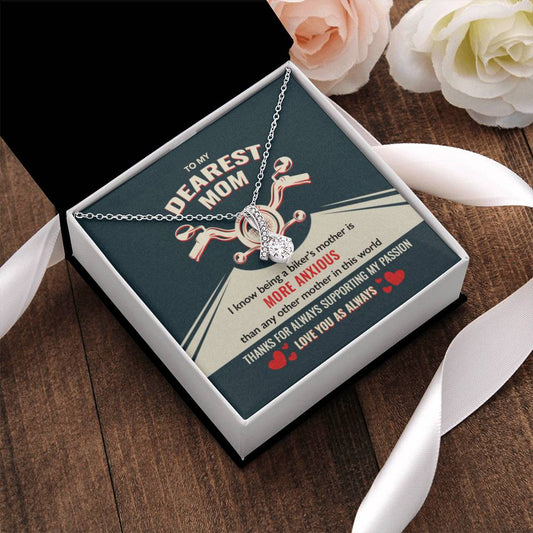Biker's Mother Gift - Supporting My Passion - The Alluring Beauty Necklace Alluring Beauty Necklace