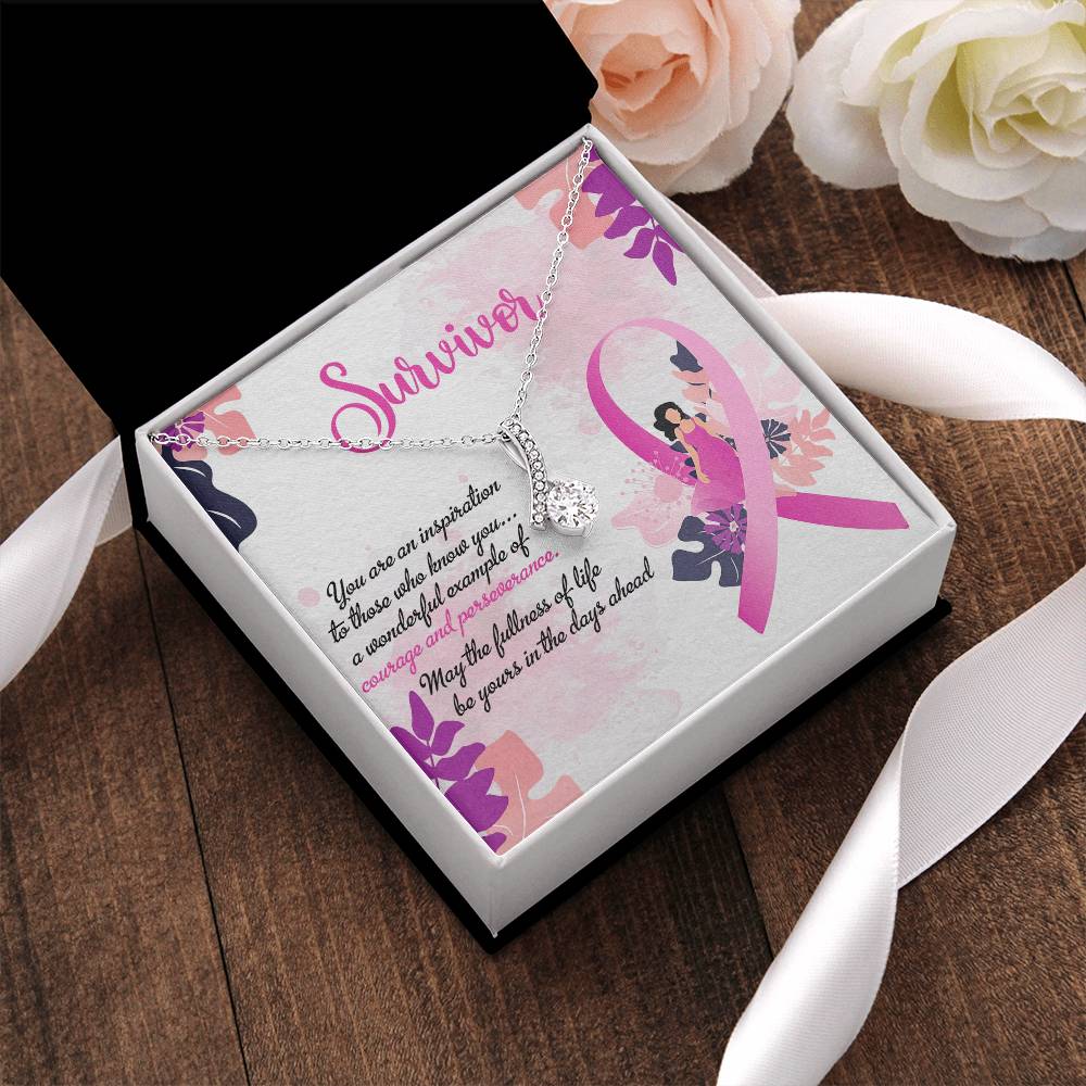 Breast Cancer Survivor Necklace 1  Alluring Beauty Necklace