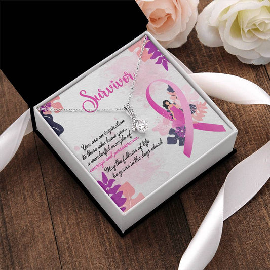 Breast Cancer Survivor Necklace 1  Alluring Beauty Necklace