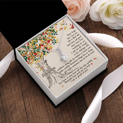 Customize Necklace For Daughter - Gift For Daughter - To My Daughter Gift Jewelry Necklace From Daughter Anniversary Alluring Beauty Necklace