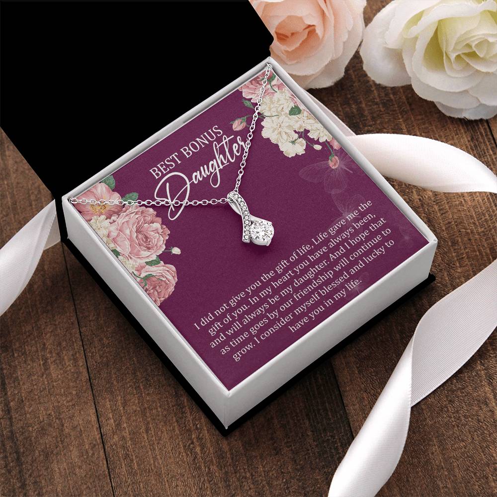 Best Bonus Daughter Gift For Bonus Daughter Birthday Gift Christmas Gift Alluring Beauty Necklace