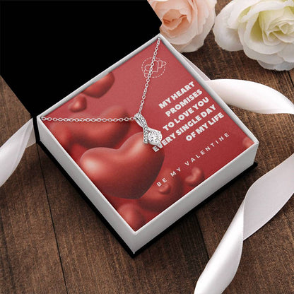 Be My Valentine Beautiful Sparkly Pendant Alluring Beauty Necklace