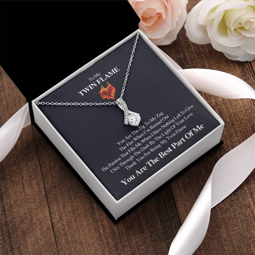 By The Light Of Your Love Twin Flame Pendant Alluring Beauty Necklace