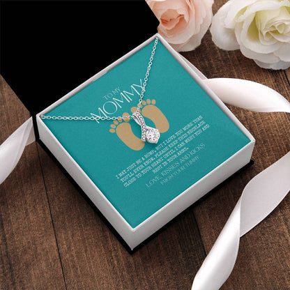Baby Shower Gift New Mommy Necklace Pregnant Wife Gift To My Mommy I May Just Be A Bump But I Love You More 1  Alluring Beauty Necklace