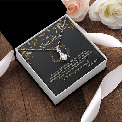 Alluring Beauty Necklace To Your Daughter – From Mom & Dad With Love – Jewelry Gift B2d4t3 Alluring Beauty Necklace