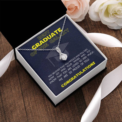 Best Graduate Of The Galaxy - Graduation Gift For Daughter Graduation Necklace Senior Class Congratulations Graduate Gift Alluring Beauty Necklace