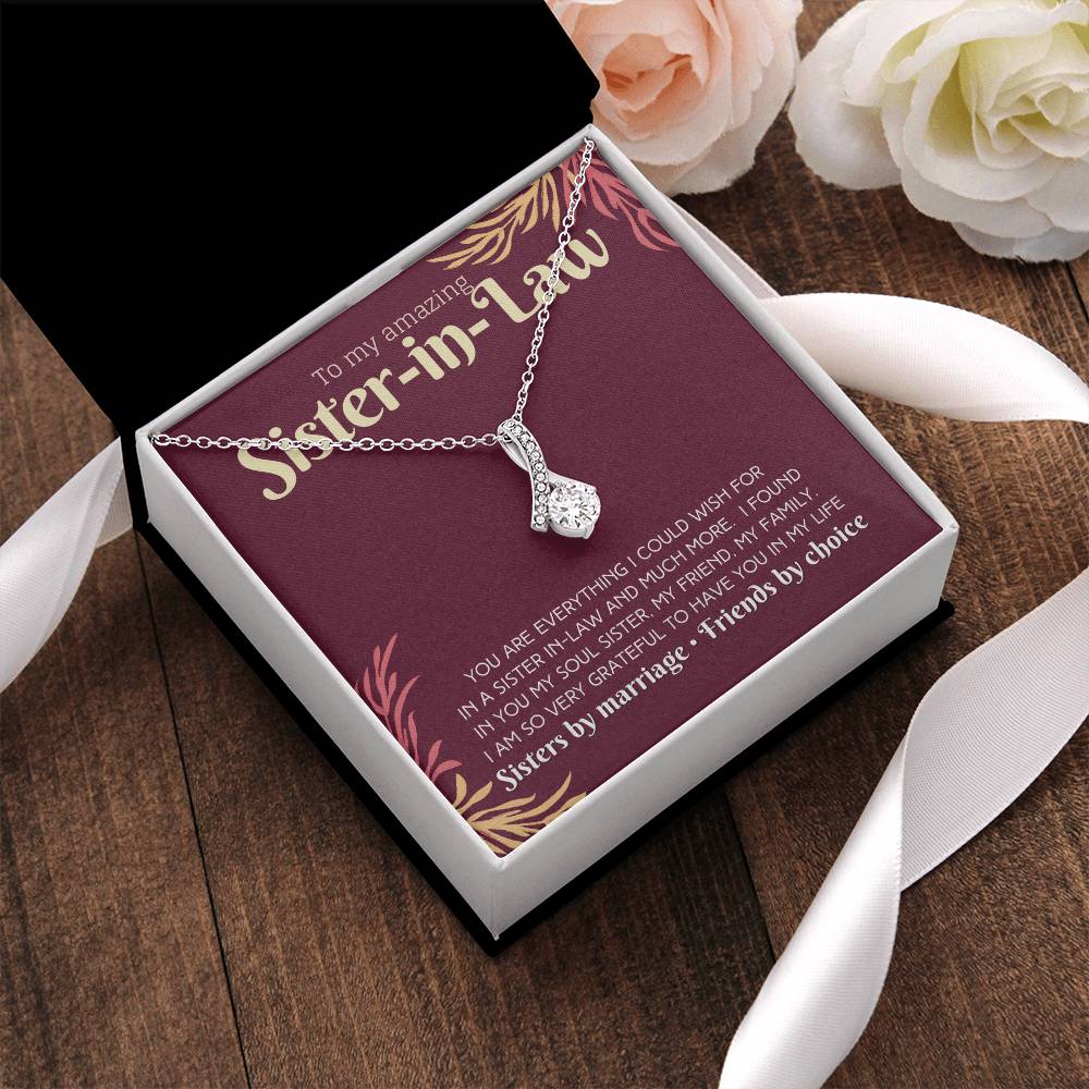 Amazing Sister In Law Necklace Gift Alluring Beauty Necklace