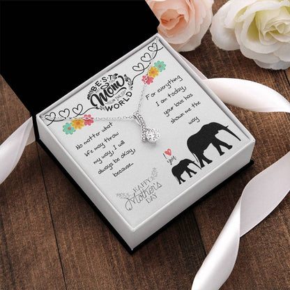 Best Mom In The World Happy Mother's Day Alluring Beauty Alluring Beauty Necklace