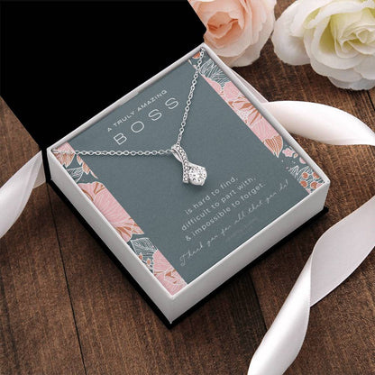 Boss Gift Necklace For Boss Gift For Female Boss Girl Boss Boss Lady Thank You Gift A Truly Amazing Boss Gift Best Boss Alluring Beauty Necklace