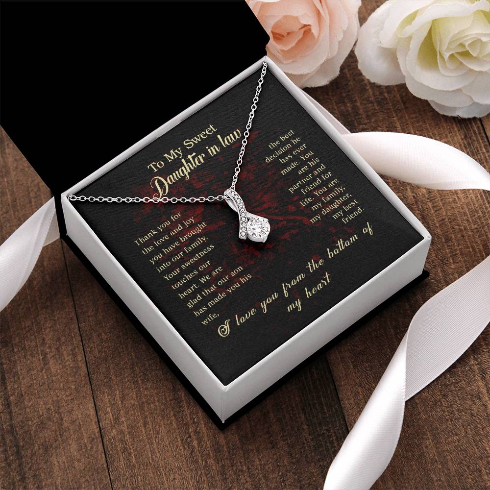 Alluring Beauty Necklace - For Daughter In Law Alluring Beauty Necklace