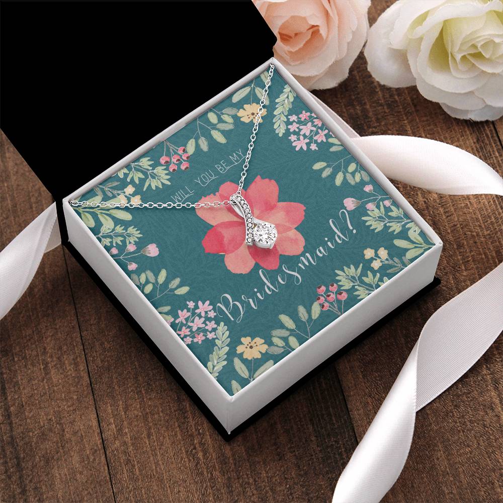 Bridesmaid Proposal Necklace Bridesmaid Proposal Jewelry Bridesmaid Proposal Matron Of Honor Gift 1  Alluring Beauty Necklace