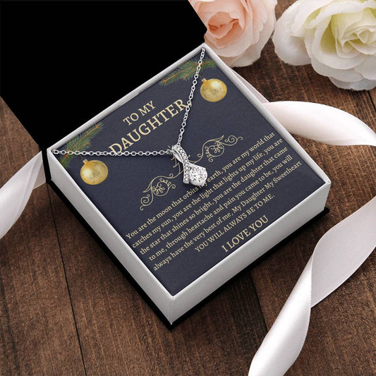 Christmas Gift To Daughter - You Are The Moon That Orbits My Earth You Are My World That Catches My Sun Alluring Beauty Necklace