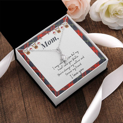 Christmas Gift To Mom - I May Call You Mom But My Heart Calls You Bestie Alluring Beauty Necklace