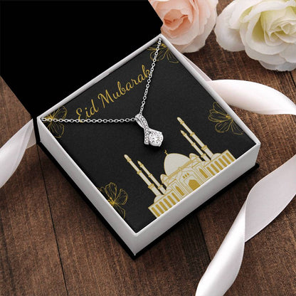 Beautiful Eid Gift For Your Daughter - Eid Gift Eid Mubarak Pendant Necklace - Eid Gift Ramadan Gift - Islamic Jewelry - Jewelry For Men Alluring Beauty Necklace