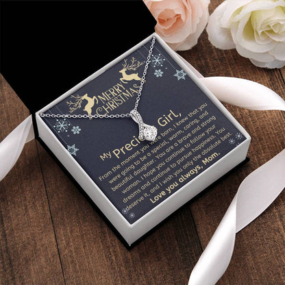 Christmas Gift To Daughter - I Knew That You Were Going To Be A Special Warm Caring And Beautiful Daughter. Alluring Beauty Necklace