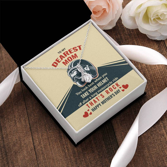 Biker's Mom Gift - That's Rock - The Alluring Beauty Necklace Alluring Beauty Necklace